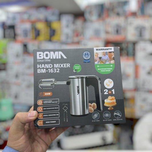 Boma Hand Mixer BM-1632 – Lightweight Electric Beater for Home Baking BM-1632 Boma Electric Hand Mixer | Powerful & Compact Egg Beater