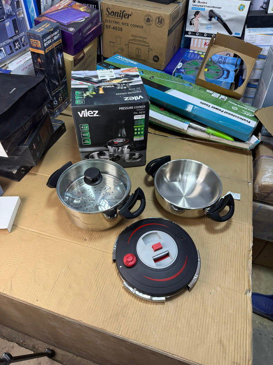 Vilez automatic pressure cooker with steamer 6L &4L