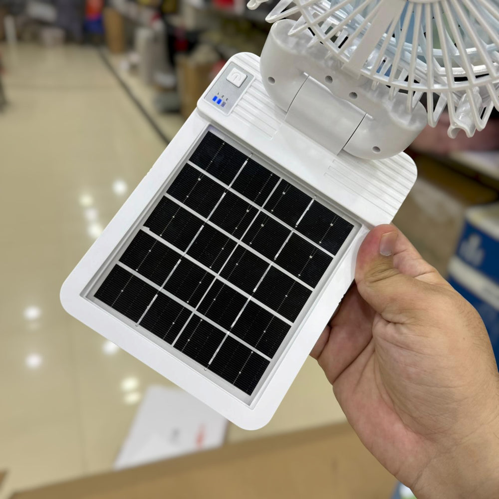 Foldable Solar Rechargeable Fan 666