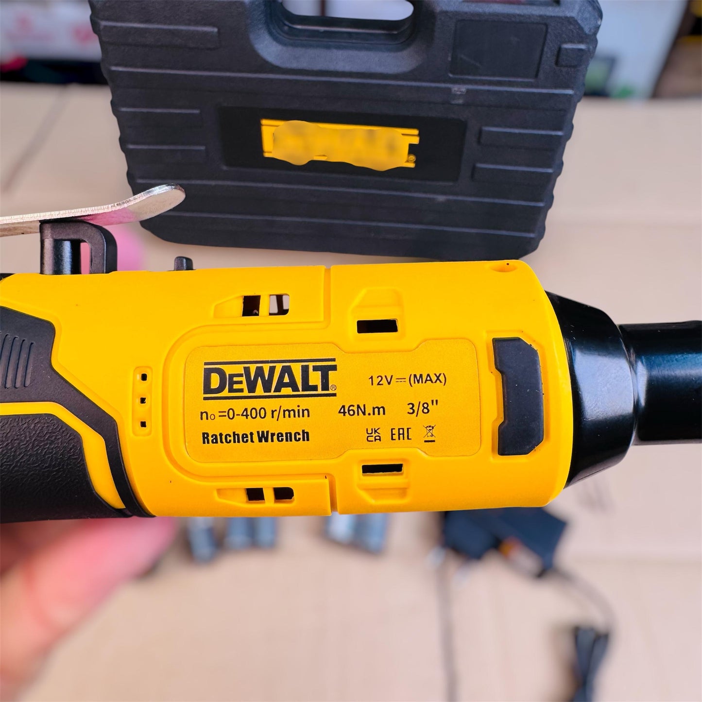 12V Lithium-Ion Cordless Ratchet Wrench – Low-Profile Slim Head Design Professional Cordless Power Ratchet 12V | Variable Speed Brushless Motor Tool