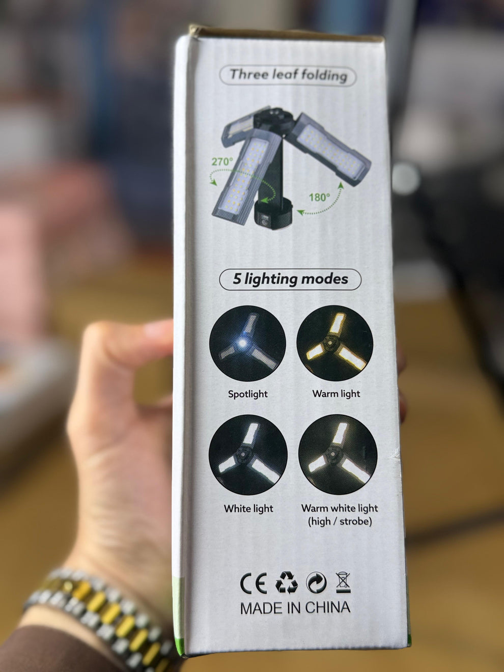 Rechargeable light for camping