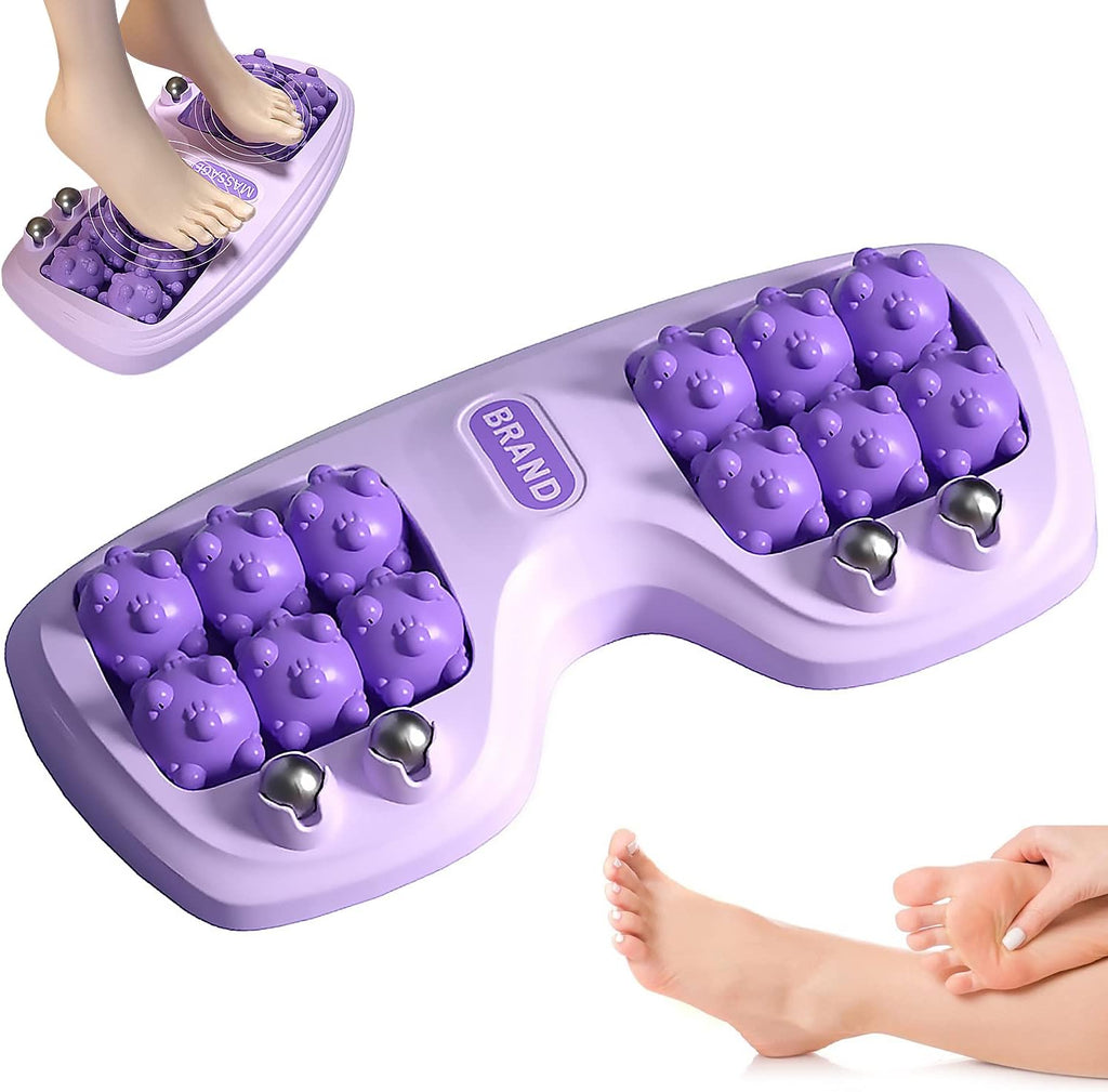 Dual Foot Massager Roller | Plantar Fasciitis Relief | Heel, Muscle & Foot Pain Relief | Stress Reduction | Magnetic Therapy