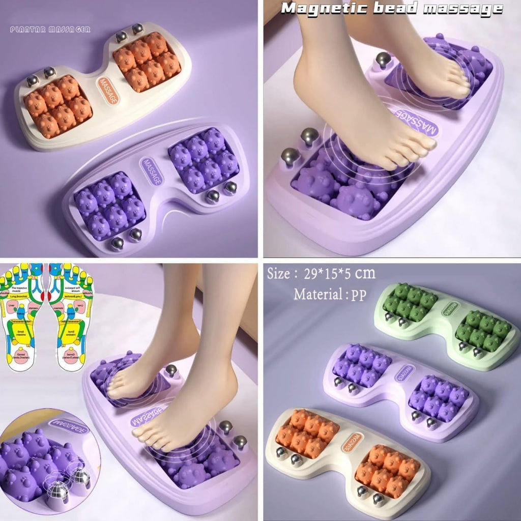 Dual Foot Massager Roller | Plantar Fasciitis Relief | Heel, Muscle & Foot Pain Relief | Stress Reduction | Magnetic Therapy