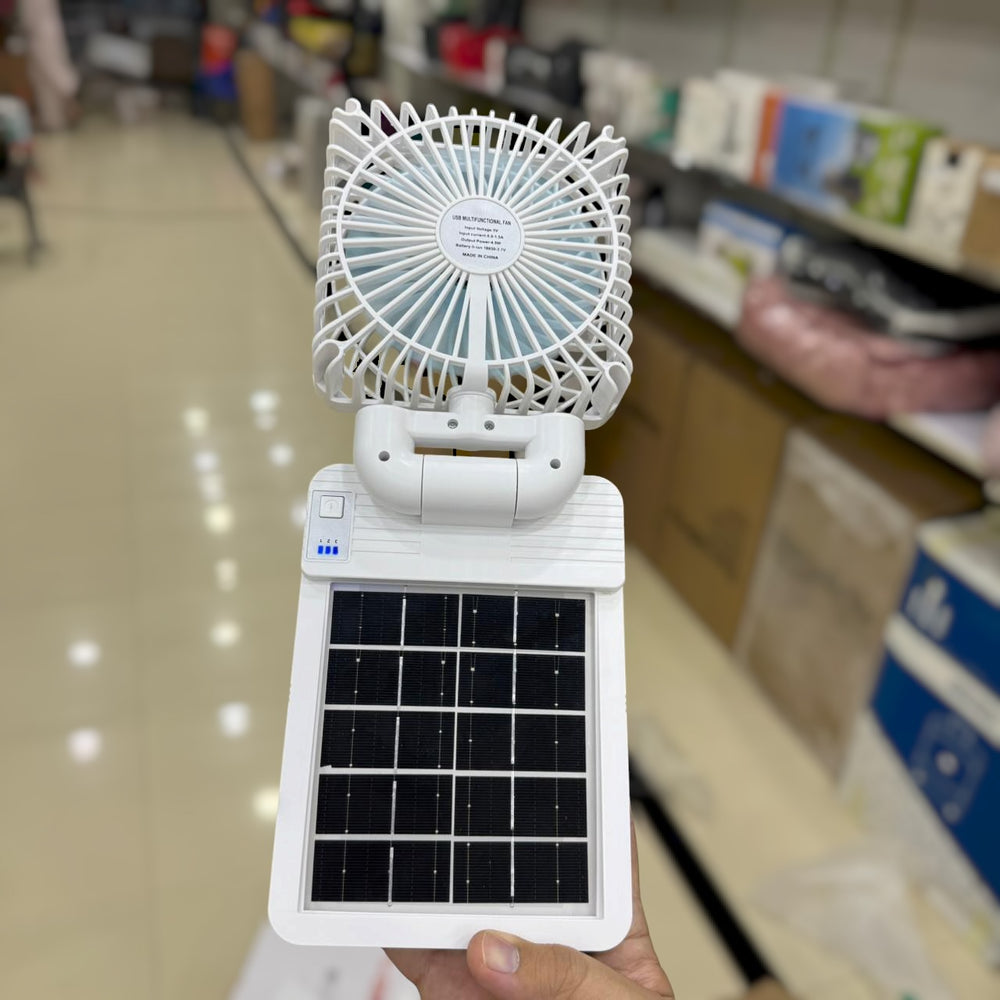 Foldable Solar Rechargeable Fan 666