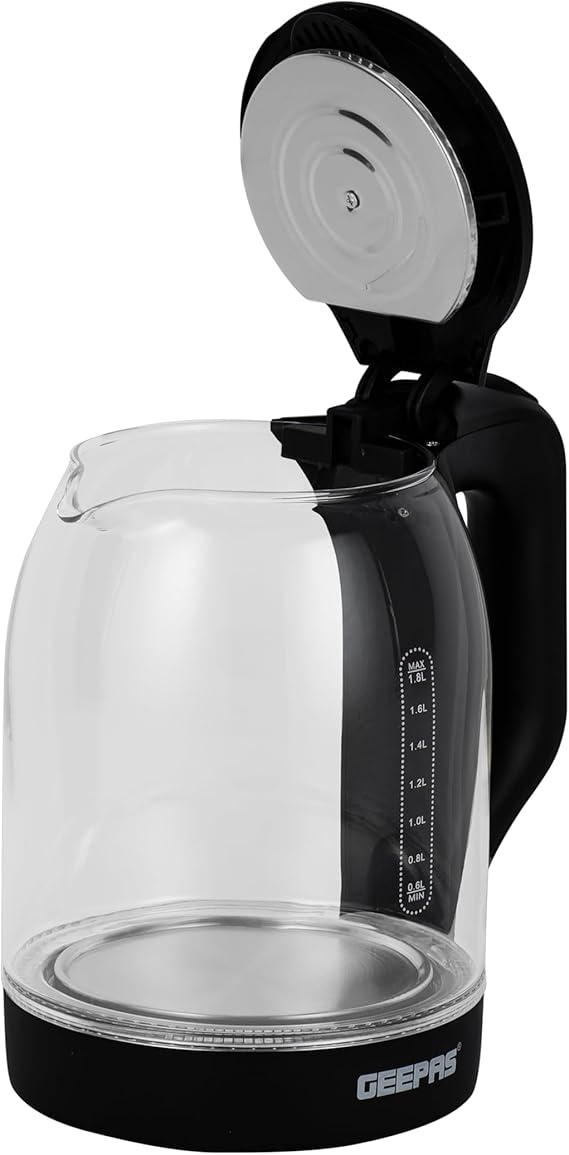 Geepas 1.8L Electric Glass Kettle 9901
