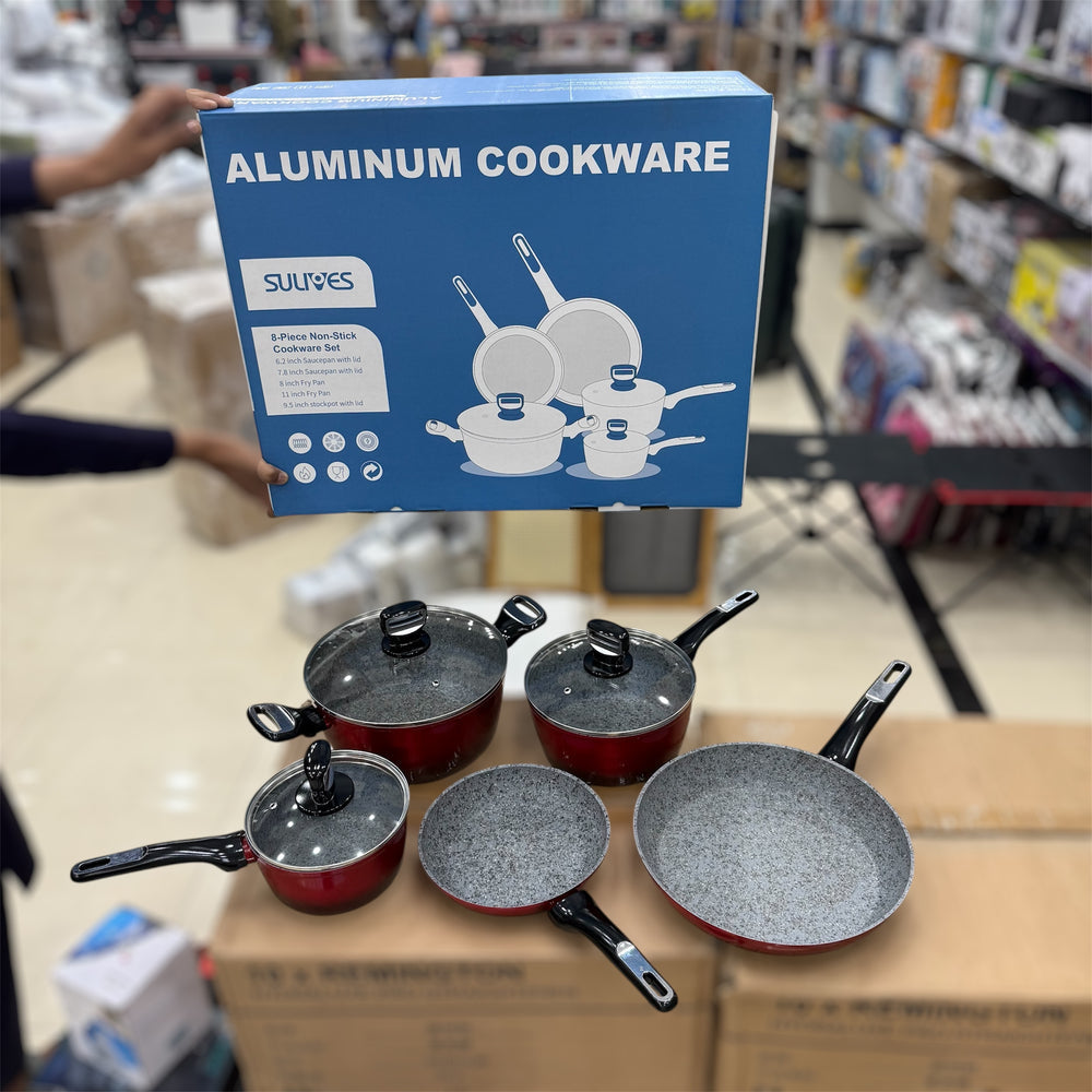 Amazon Sulives 8pcs Aluminium Non Stick Cookware Set