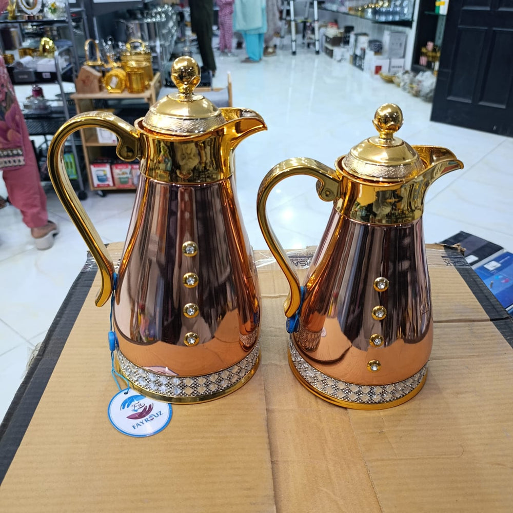 Lot Imported 2pcs Fancy Glass Vacuum Flask Set