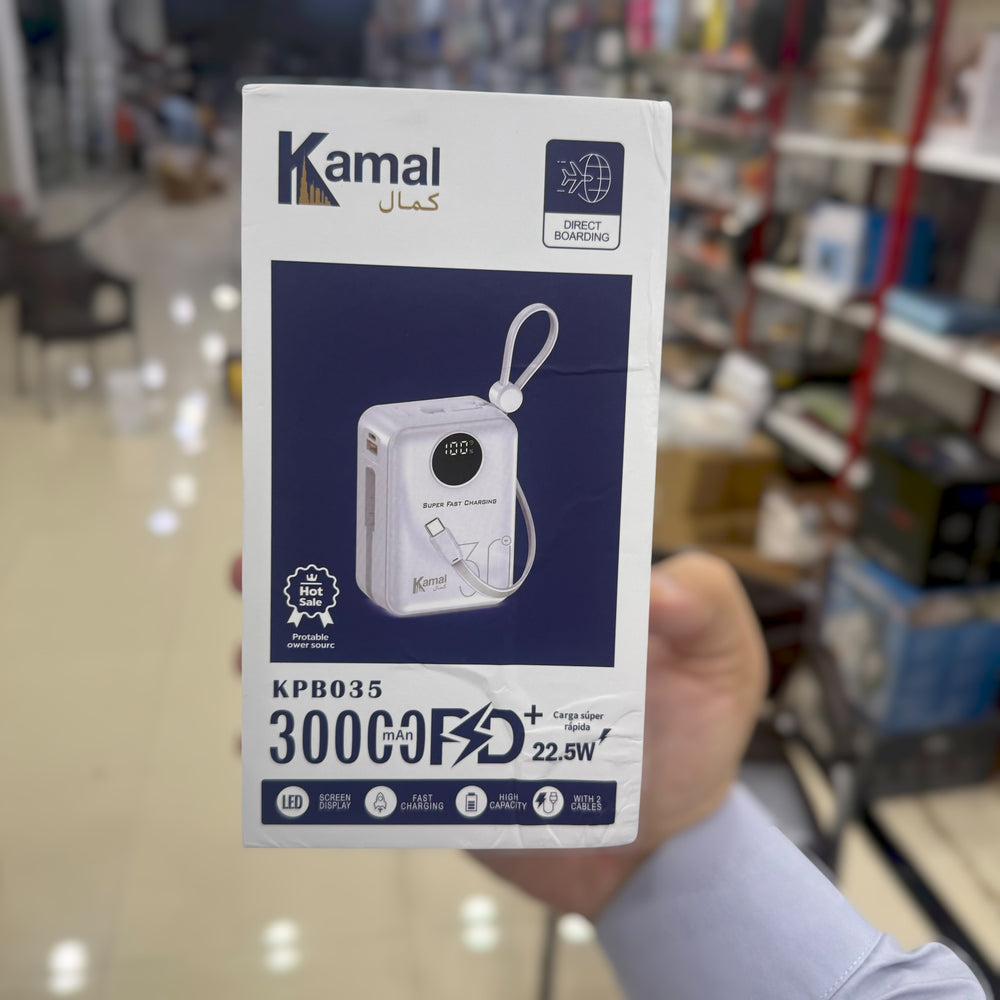 Kamal 30000mAh Built-in Cable Power Bank KPB035