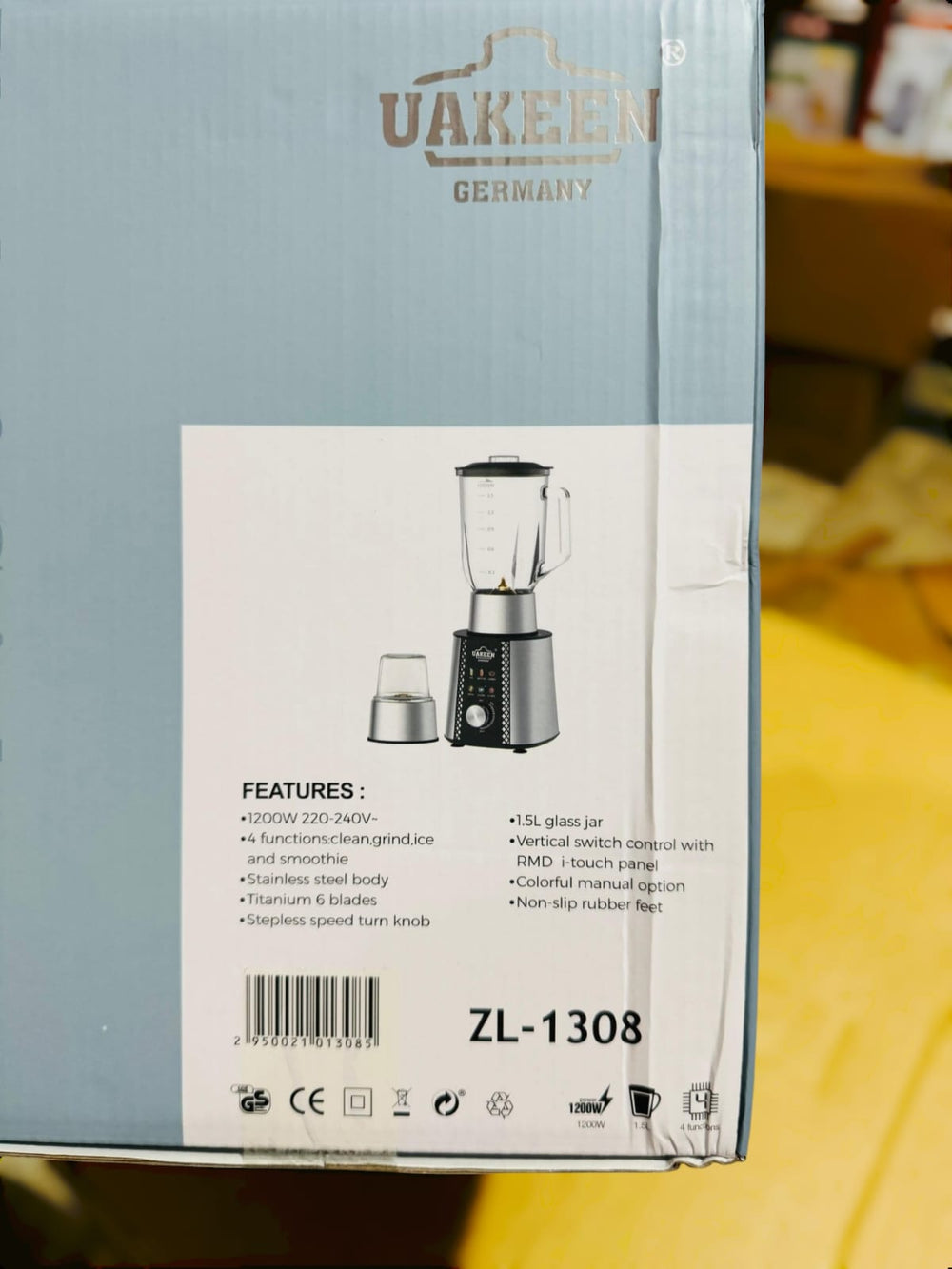 Uakeen Titanium Digital Blender & Grinder ZL-1308