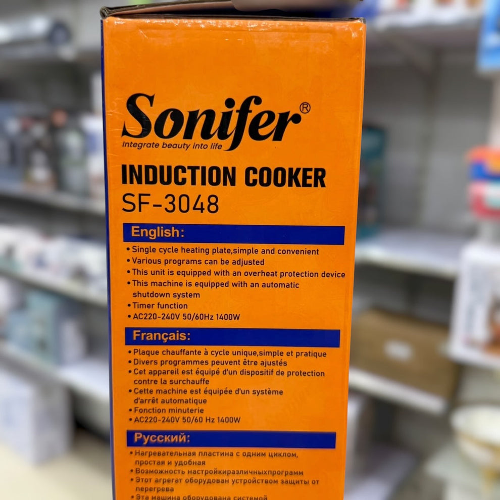Sonifer Induction Cooker SF-3048 - 1400W Sensor Touch, Timer Function