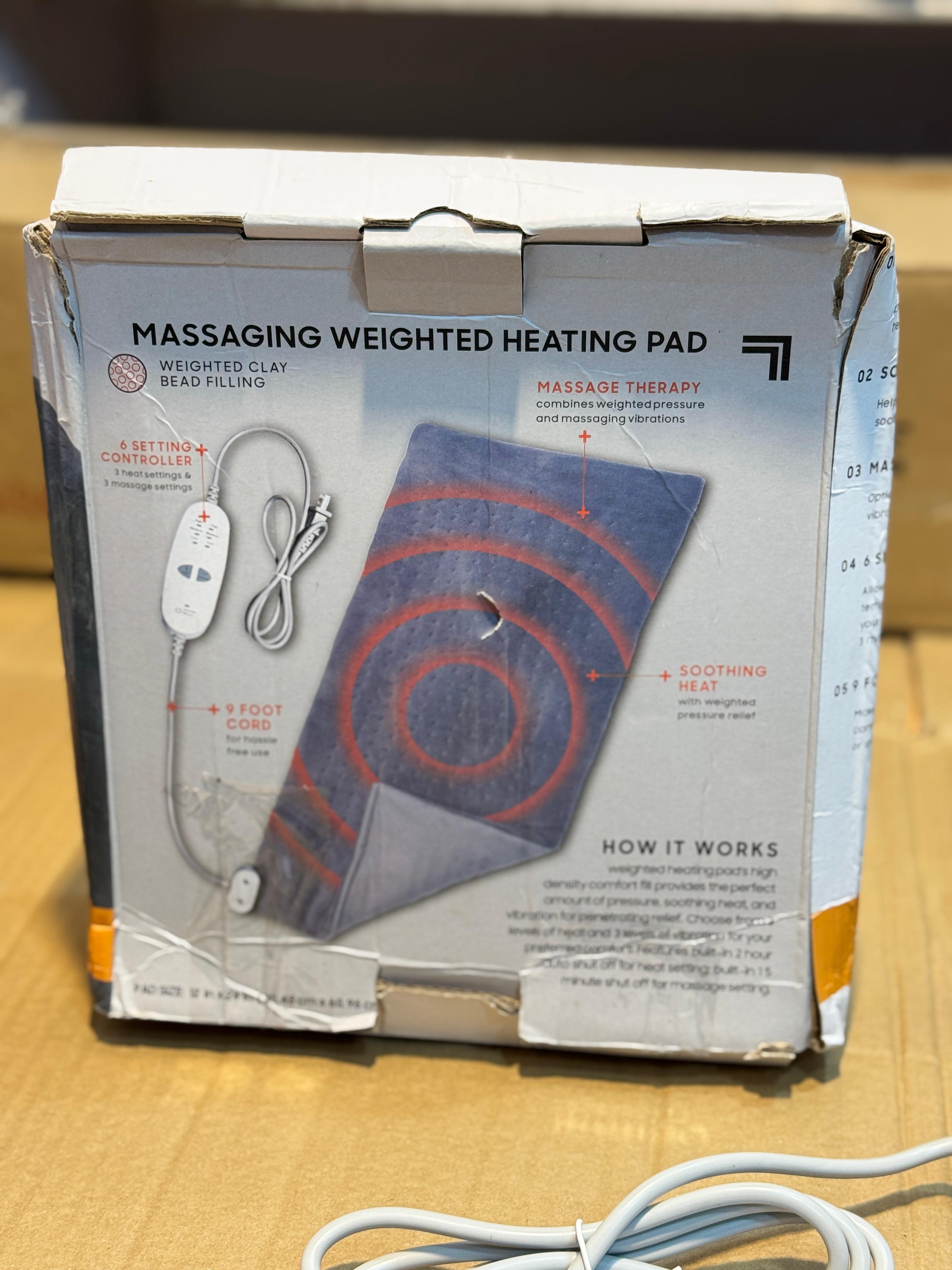 Massaging Weighted Heating Pad | Pain Relief & Muscle Relaxation