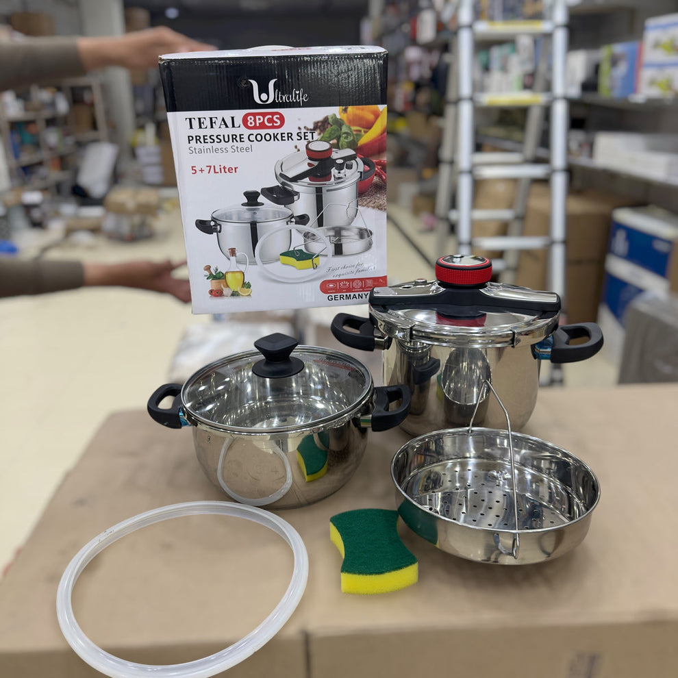 Tefal Stainless Steel 8pcs Pressure Cooker