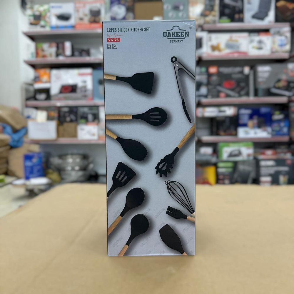 Uakeen 12pcs Silicone Kitchen Spoon Set VK-76