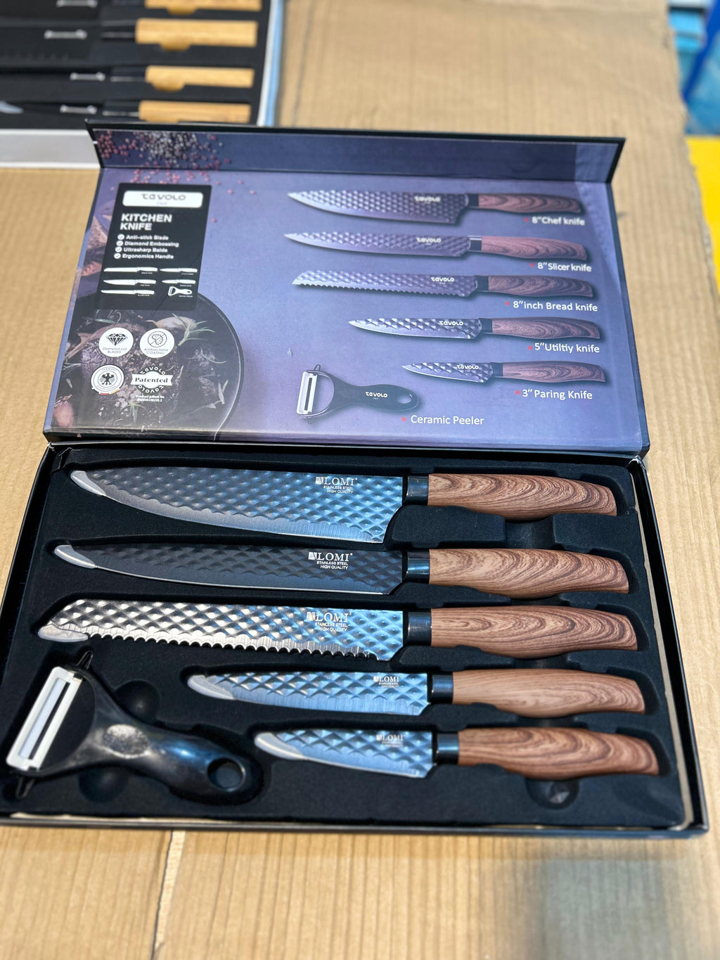 Japanese Knife Set 6 Pcs – Premium Sharp Stainless Steel Kitchen Knives