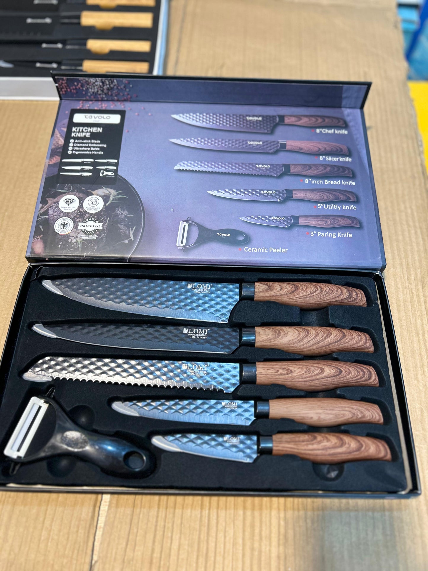 Japanese Knife Set 6 Pcs – Premium Sharp Stainless Steel Kitchen Knives