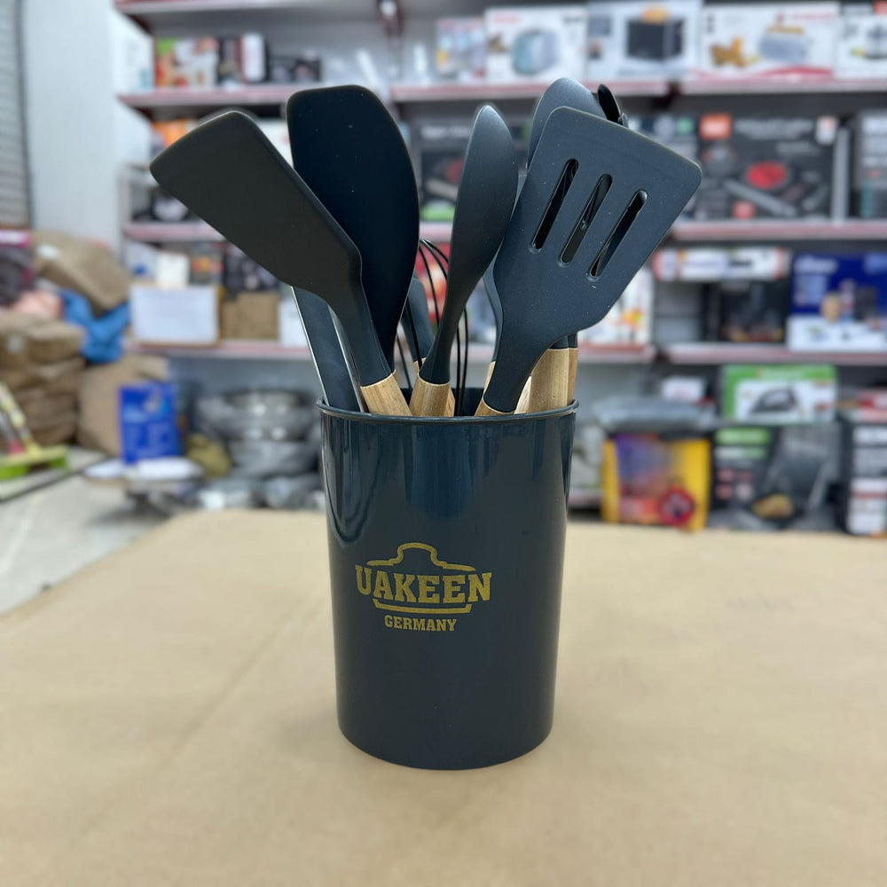 Uakeen 12pcs Silicone Kitchen Spoon Set VK-76