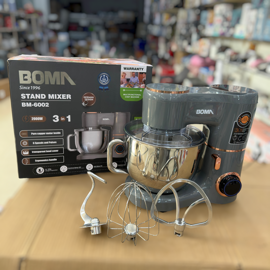 BM-6002 Boma Electric Stand Mixer | 3-in-1 Baking Essential for Home Kitchen