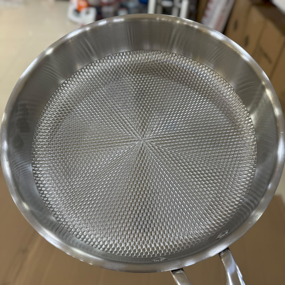 Trip-ply Heavy Weighted Stainless Steel Frypan with Lid