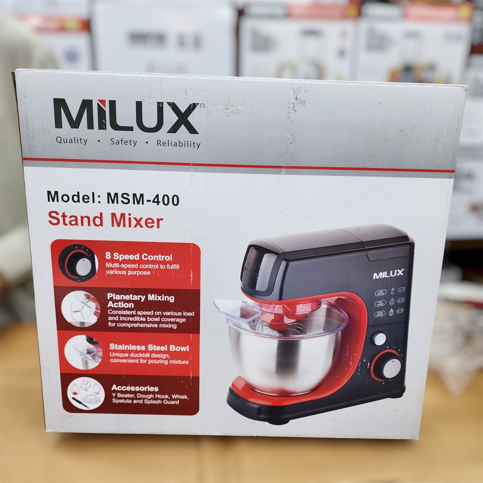 Milux 3L stand mixer Model msm400