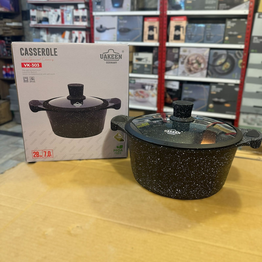 Uakeen Germany Induction Die-Cast Granite Casserole 28cm VK-303