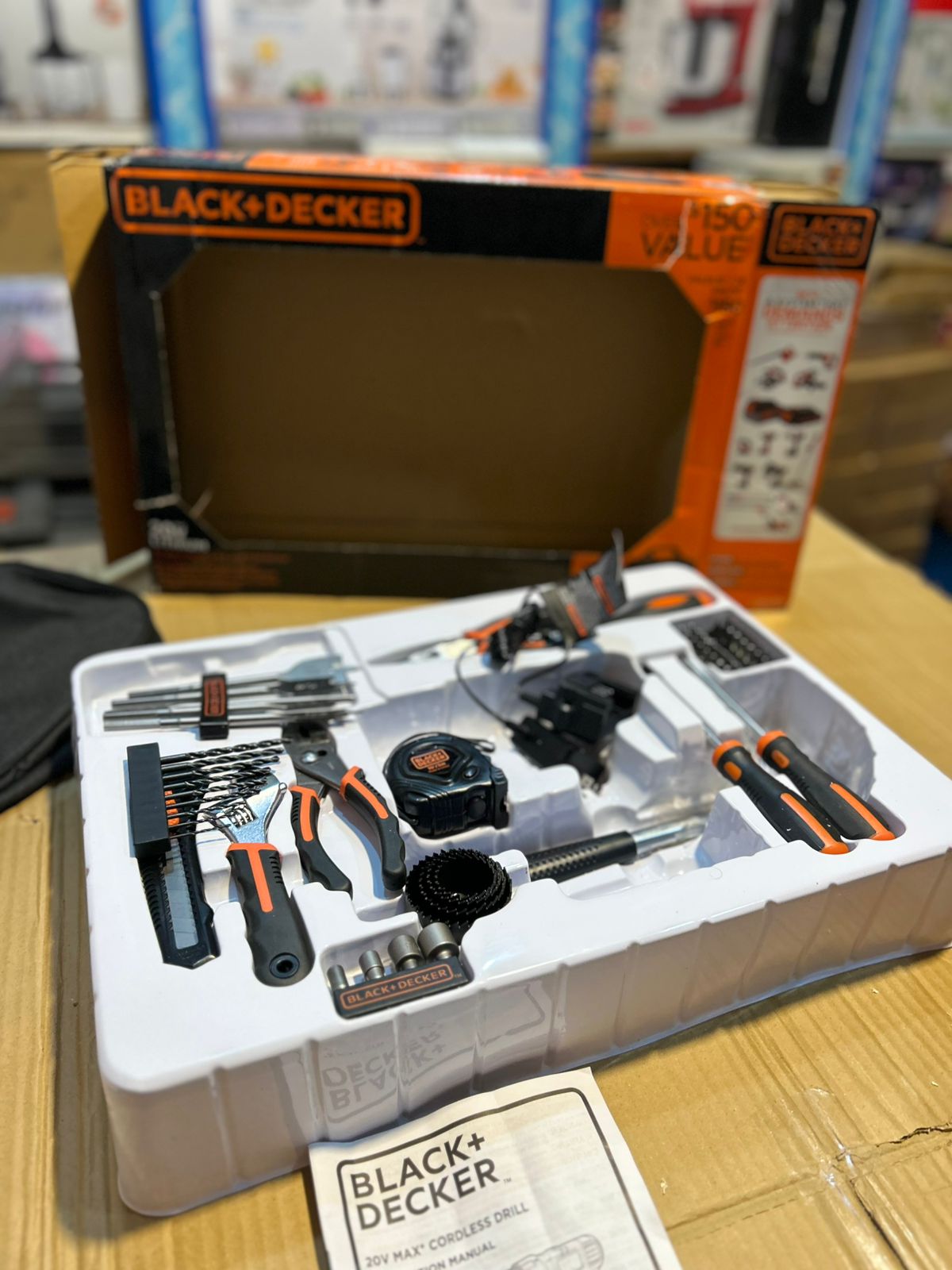 Black+Decker 68pcs Drill Set LDX120 – Cordless Power Tool Kit