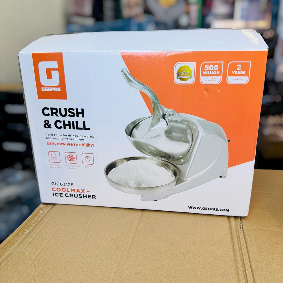 Geepas CoolMax Ice Crusher GIC63125 – Electric Ice Shaver & Crusher Machine