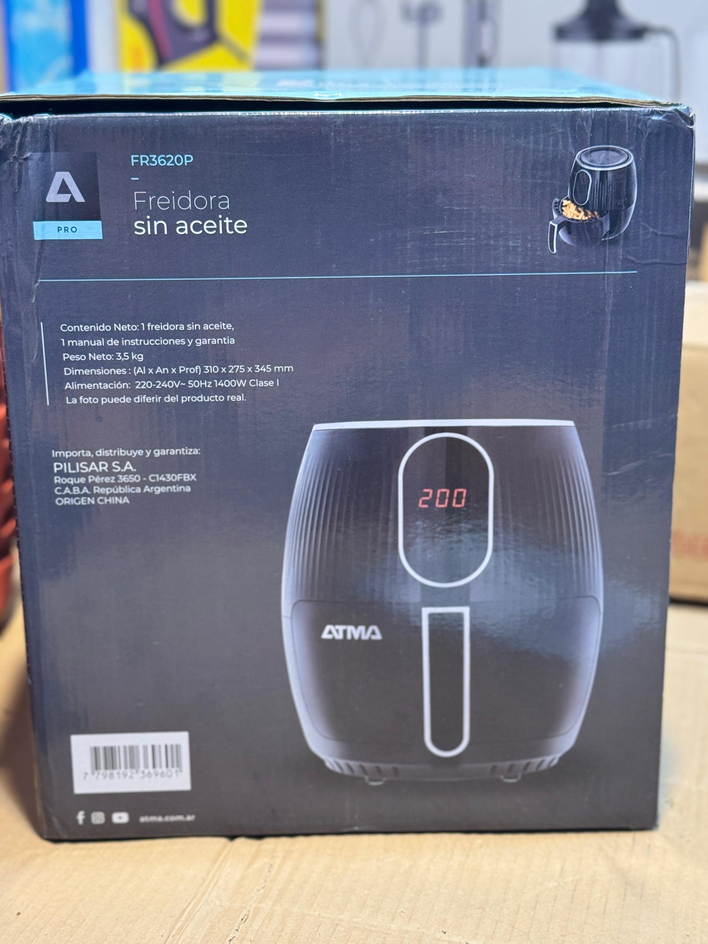 ATMA Air Fryer FR3620P | Original Argentina Oil-Free Fryer