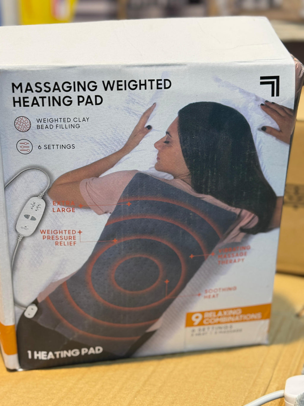 Massaging Weighted Heating Pad | Pain Relief & Muscle Relaxation