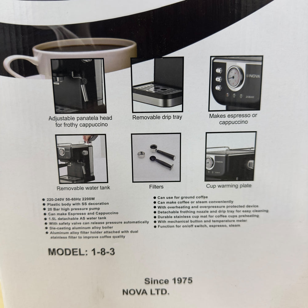 Nova Electric Coffee Machine 1-8-3