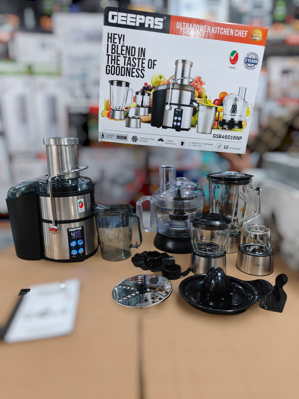 Geepas kitchen master food factory juicer blender GSB 46016 NP