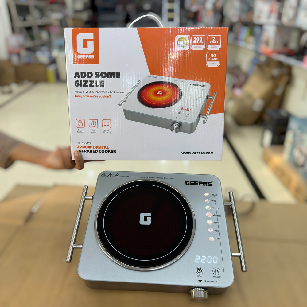 Geepas 2200W Digital Hot Plate | Electric Single Burner Cooktop 33032