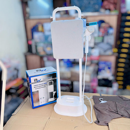 Black and White SSG-5050 Standing Garment Steamer 1800W – Powerful Vertical Steam Iron