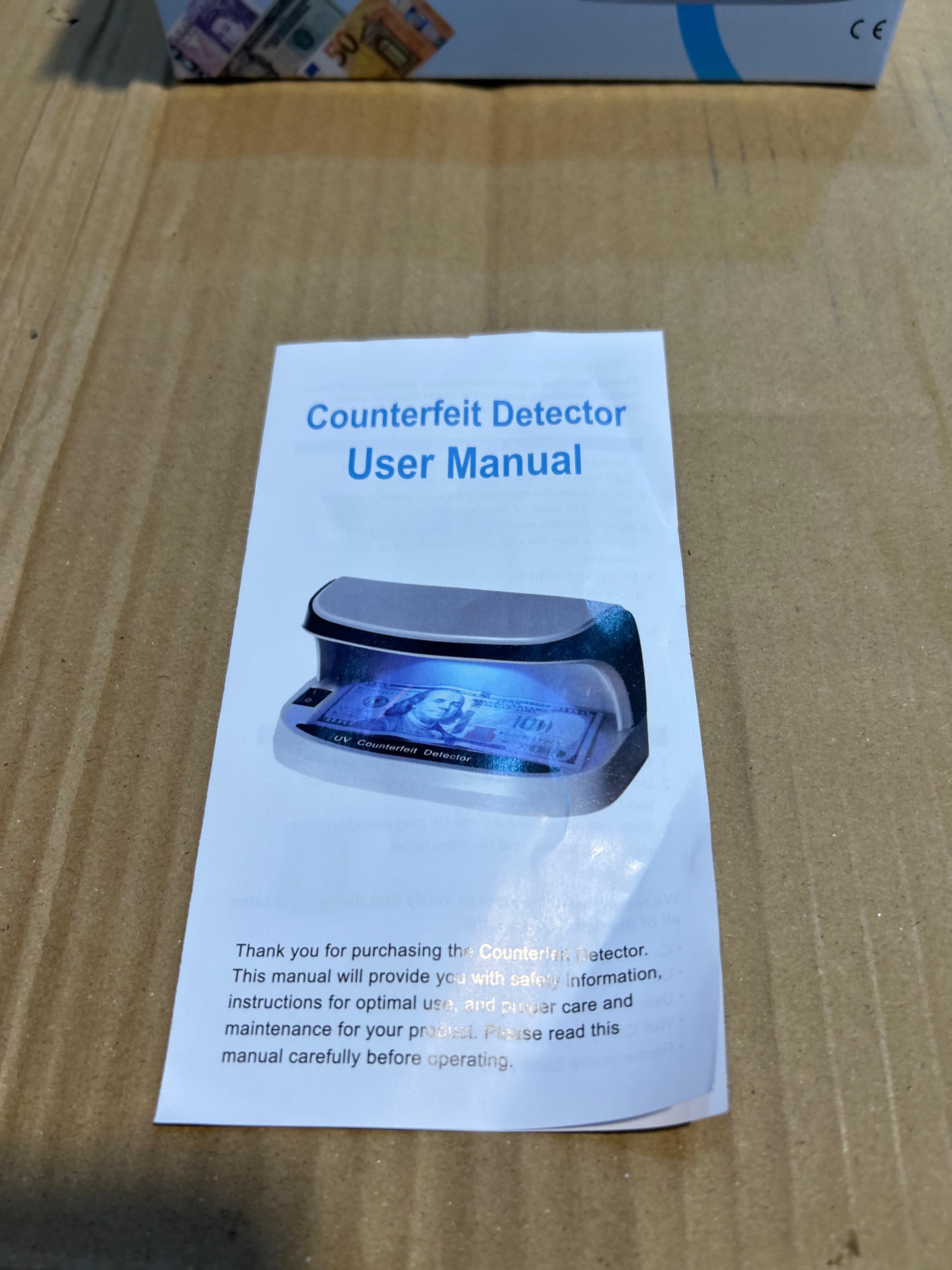 Rechargeable Fake Money Detector – Portable & Accurate Currency Checker