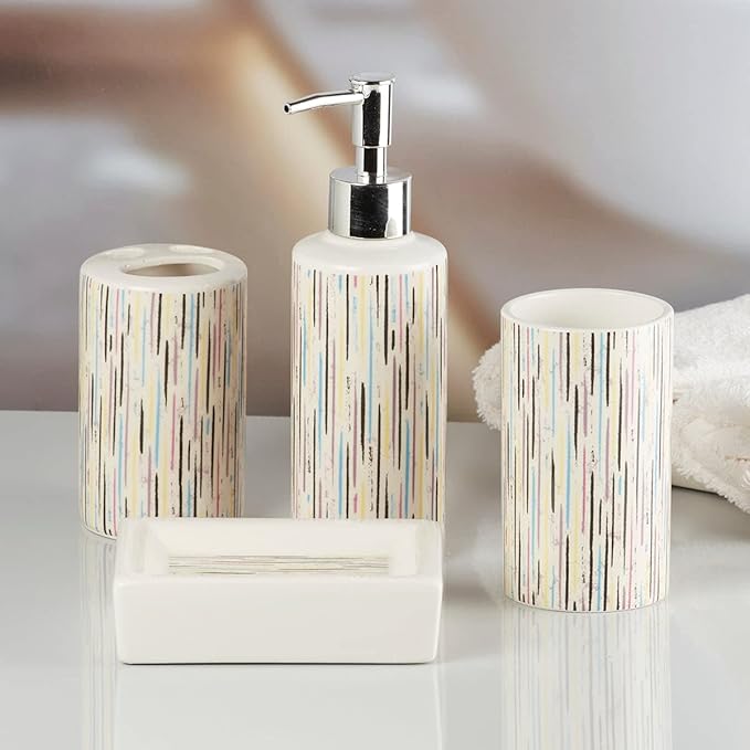 Ceramic 4pcs Bathroom Accessories Set