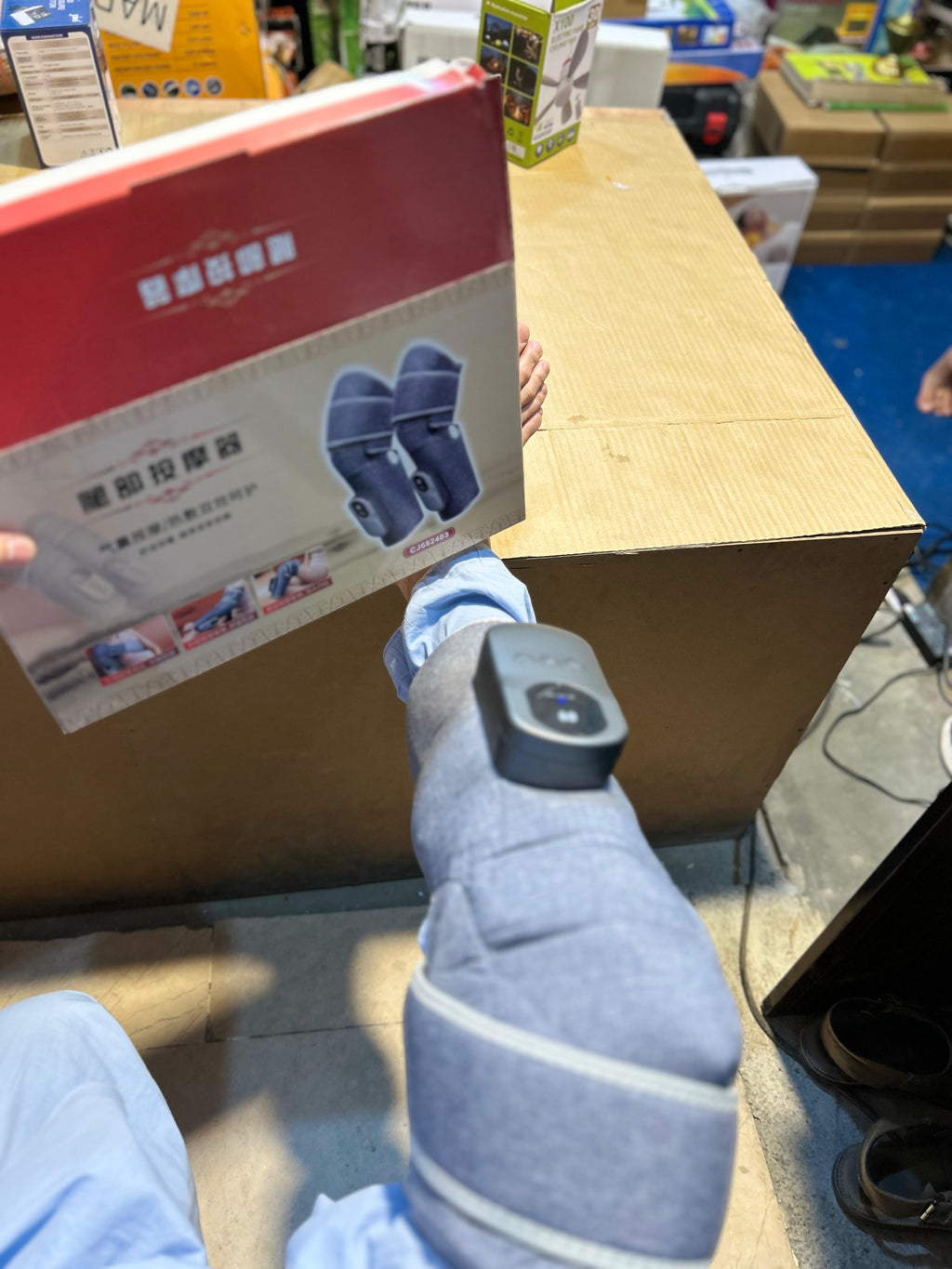 Leg Massager with Heat & Compression – Pain Relief & Relaxation