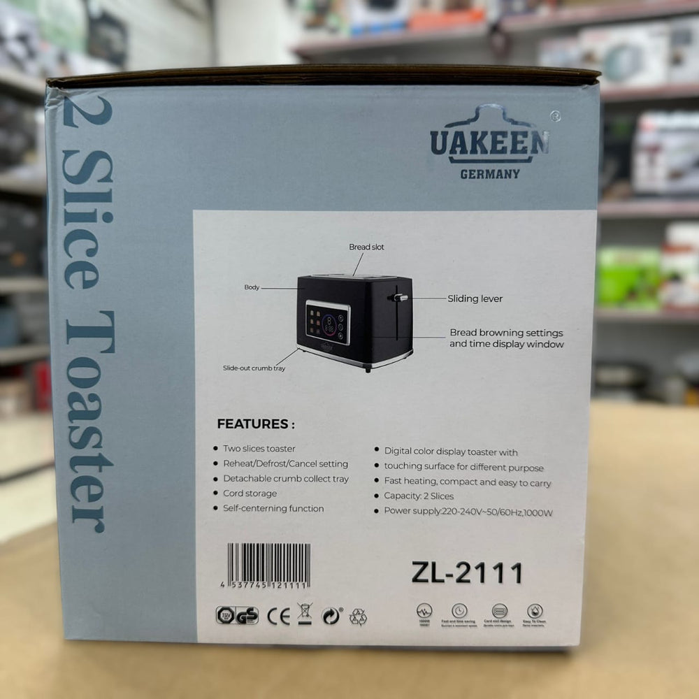 Uakeen Digital Color Display Toaster ZL-2111