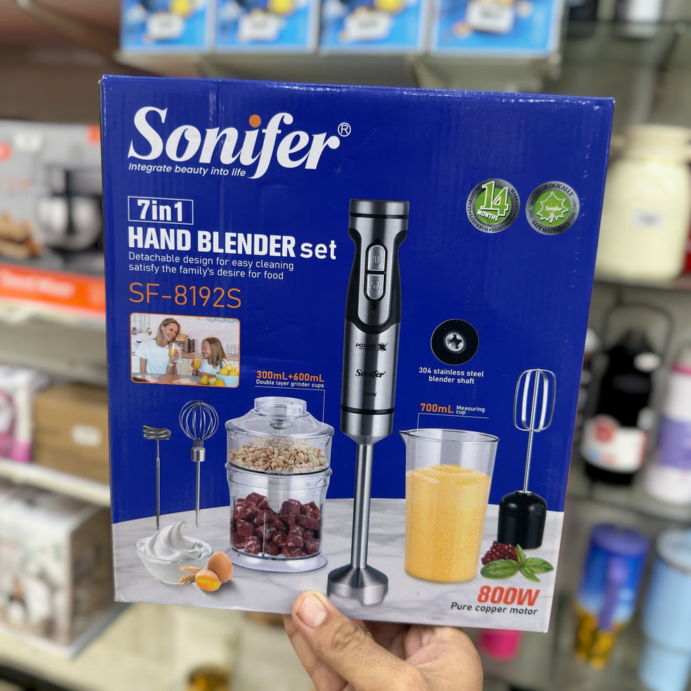 Sonifer 7-in-1 Hand Blender Set SF-8192S - 800W Pure Copper Motor