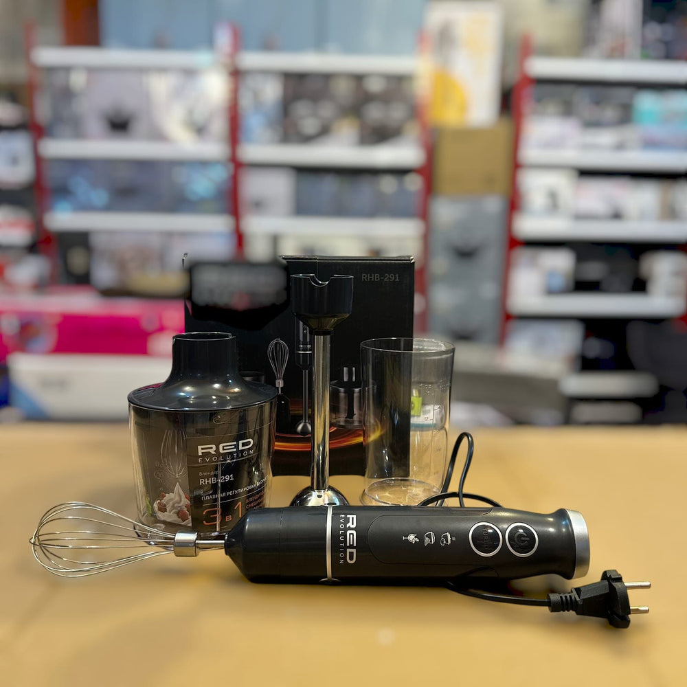 Red Evolution 4 in 1 Hand Blender Set RHB-291 – Multifunctional Hand Blender with Chopper, Whisk & Beaker