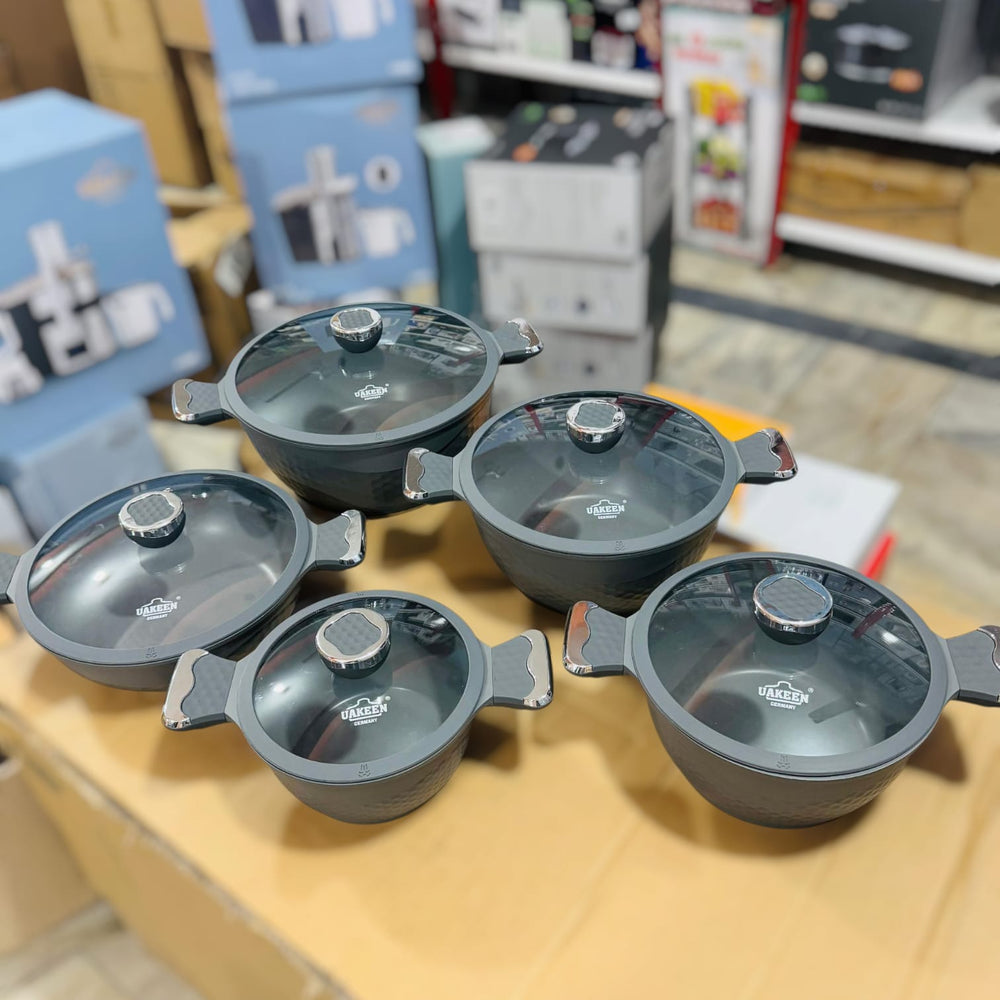 Uakeen Germany Induction Die-Cast Granite Cookware Set 10pcs VK-1408