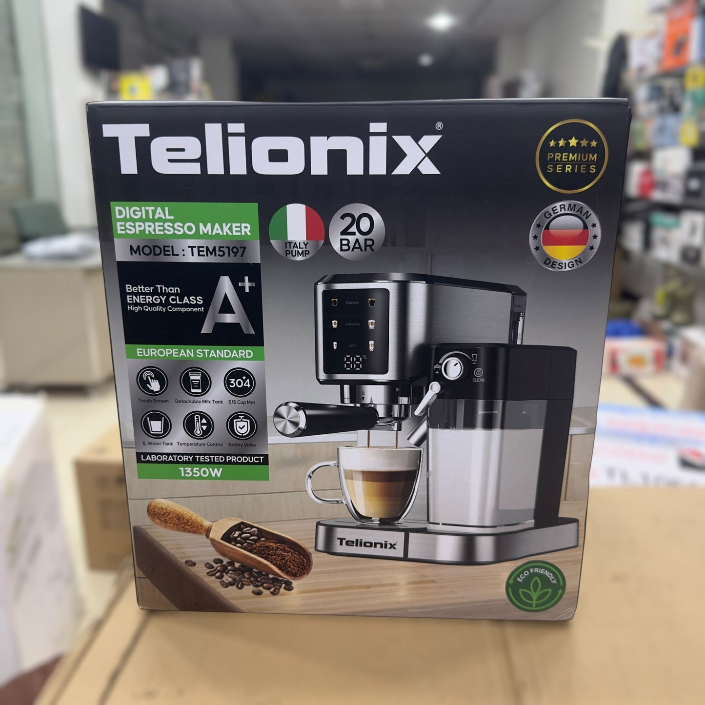 Telionix Digital Espresso,Latte & Cappuccino Maker￼