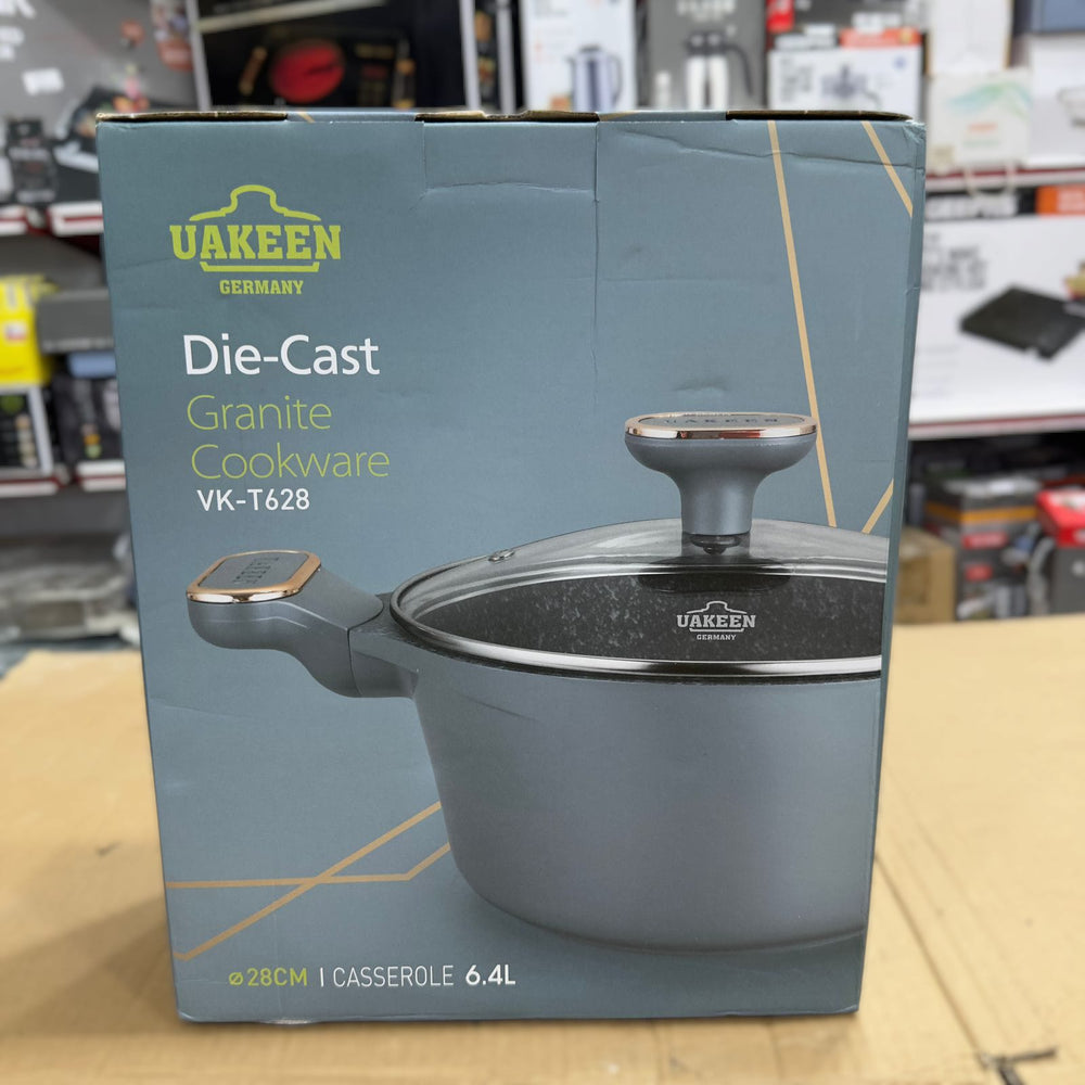 Uakeen 6.4L Induction Die-Cast Granite Casserole 28cm VK-T628
