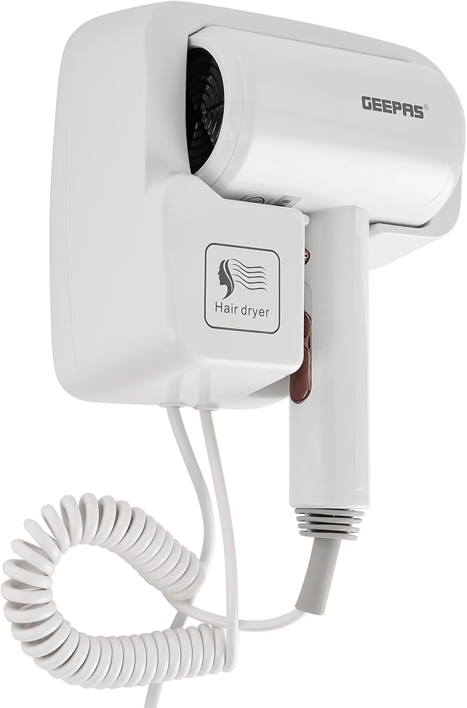 Geepas 1200W Wall Mounted Hair Dryer 86073