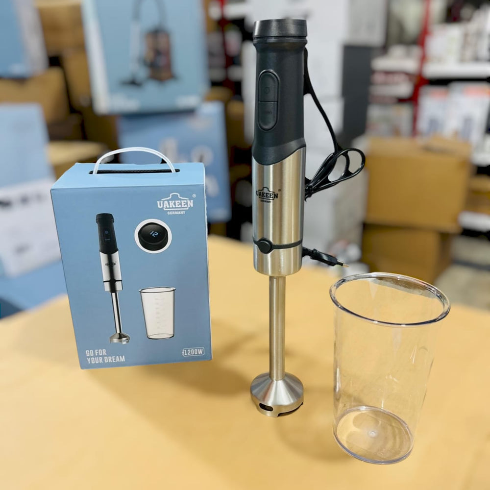 Uakeen Digital Hand Blender ZL-512 – Powerful Multifunctional Hand Blender with Stainless Steel Attachments