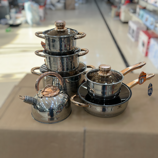Stniithan 12Pcs Stainless Steel Cookware Set ST-5182