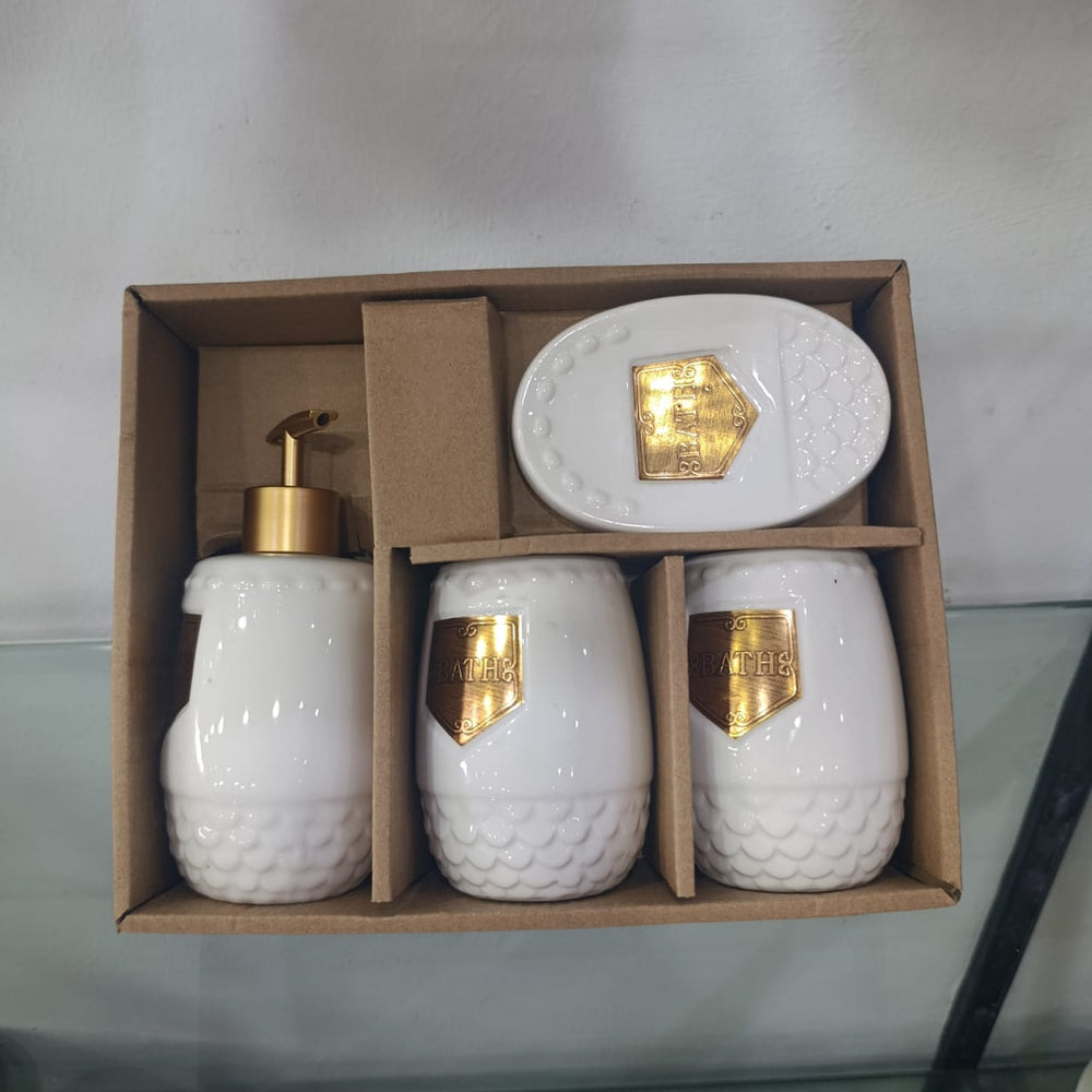 Ceramic 4pcs Bathroom Accessories Set