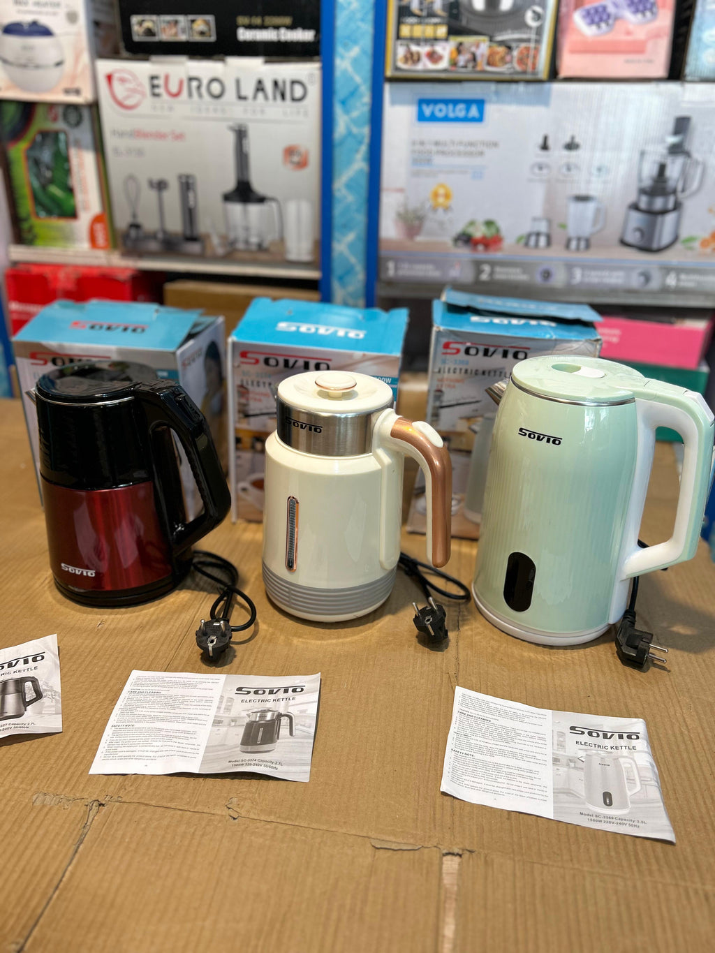 Sovio Electric Kettle – Fast Boil Stainless Steel Kettle for Home & Office