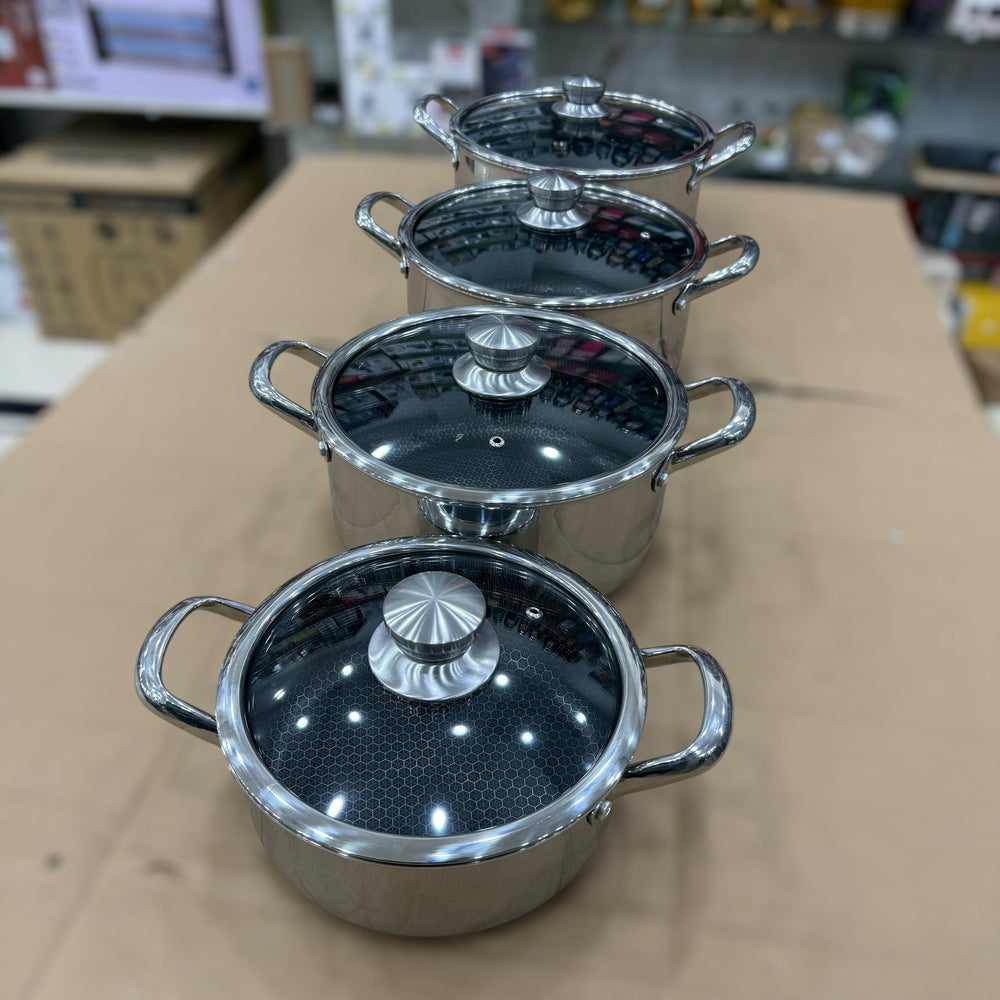 4pcs Big Size Laser Coated Casserole