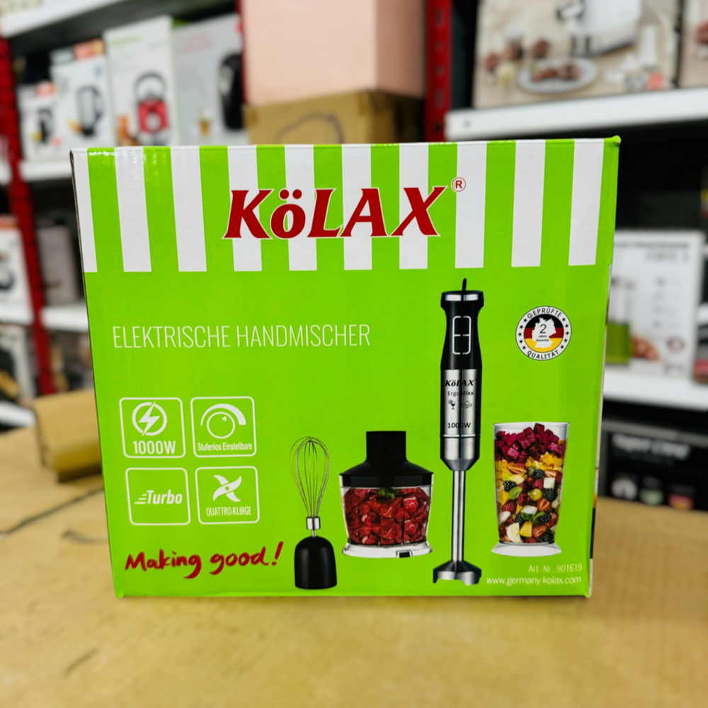 KoLAX Hand Blender Set 901619 – 4 in 1 Multifunctional Hand Blender with Chopper, Whisk & Beaker