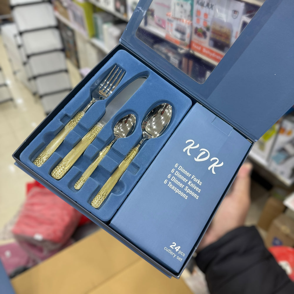 KDK 24pcs Stainless Steel Cutlery Set