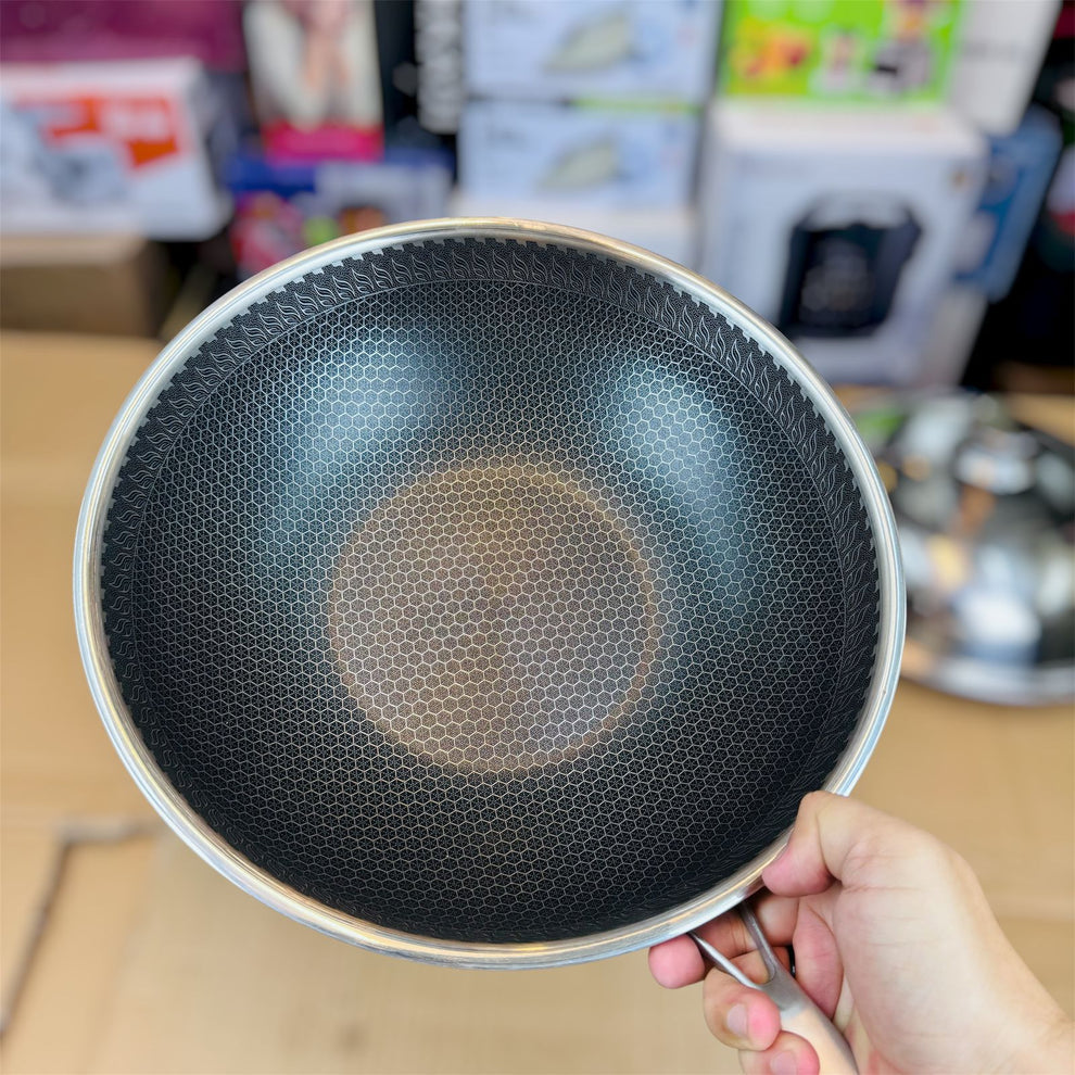 lot imported lesser coating deep fry pan 32CM food stamer